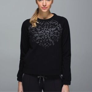 Lululemon Athletica Black Patterned Sweatshirt